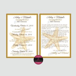 Smashing Destination Wedding Welcome Letter And By On Baskets