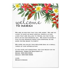 Supreme Destination Wedding Welcome Letter Invitation