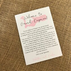 Fantastic Destination Wedding Welcome Letter With