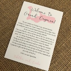 Destination Wedding Welcome Letter With