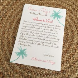 Spiffing Wedding Welcome Letter Destination