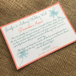 High Quality Destination Wedding Welcome Letter