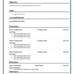 Great Chronological Resume Templates Free Download Outline Template