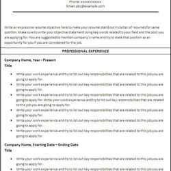 Worthy Chronological Resume Templates Free Word Template Button