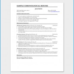 Exceptional Free Printable Chronological Resume Template Sample