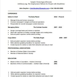 Free Chronological Resume Templates What Template Format Write Education Work First Examples Other Samples