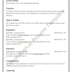 Chronological Resume Template Free Word Templates Button