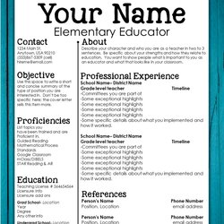 Perfect Editable Teacher Resume Template And Cover Letter Sleek Education