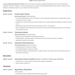 Superb Teacher Resume Examples Templates Skills Tips Template