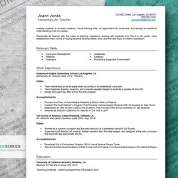 Worthy Teacher Resume Example Write Your Stellar Application Teachers For