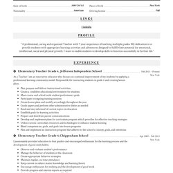 Great Teacher Resume Writing Guide Samples Sample Templates Elementary