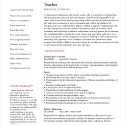 Preeminent Teacher Resume Examples Free Word Documents Download Example Width