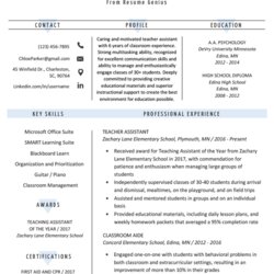 Marvelous Free Teacher Assistant Resume Template With Elegant And Simple Design Sample Teaching Example