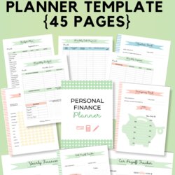 Perfect Personal Finance Planner Budget Worksheet Printable Commercial Use Vertical Pin
