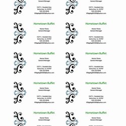 Perfect Free Printable Business Card Template For Word Templates