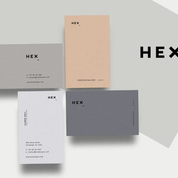 Minimal Business Cards Cuba Gallery Card Template Minimalist Hex Layout Print Example Set Templates Aesthetic