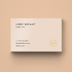Eminent Free Minimal Business Card Template Bryant Libby Mock Sharing Thanks