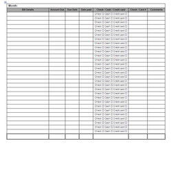 Very Good Free Monthly Bill Organizer Spreadsheet Excel Template Printable Templates Word Inside Planner