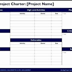 Marvelous Project Charter Template Luxury