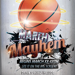 Outstanding The Madness Begins Free Basketball Flyers In For Big Sports Tournaments Template