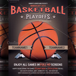 Great Basketball Flyer Template Templates Creative Market
