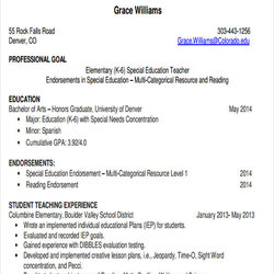 Admirable Teacher Resume Templates Download Format Template Teaching Job Colorado For
