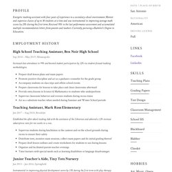 Matchless Teaching Assistant Resume Writing Guide Templates Template Samples Examples Example