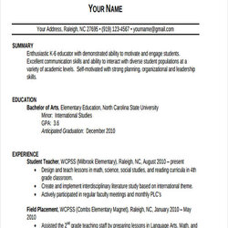 Teacher Resume Templates Download Width