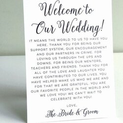 Wedding Welcome Letter Template Best Of Printable
