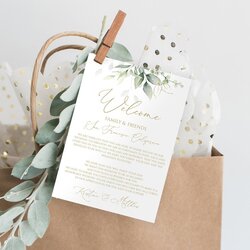 Swell Wedding Welcome Letter Template Itinerary