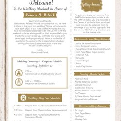 Capital Free Wedding Welcome Letter Template