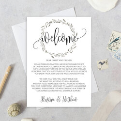 Wedding Welcome Letter Template Bags For