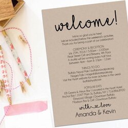 Marvelous Wedding Welcome Bag Letter Sample Itinerary Weekend Box Printable Editable Template Templates Print