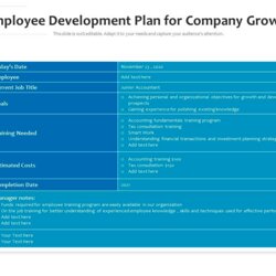 Inspiring Employee Development Plan Examples Templates For Growth Example