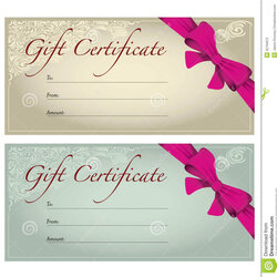 Preeminent Gift Voucher Stock Illustration Of Editable For Free Photography Vouchers Intended Certificates
