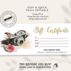 The Highest Quality Photography Gift Certificate Template Photo Session Voucher