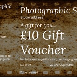 Supreme Voucher Design Photography Gift Vouchers Template Performance Photographic Dealers Photographers