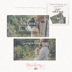 Very Good Photography Gift Voucher Template Strawberry Kit