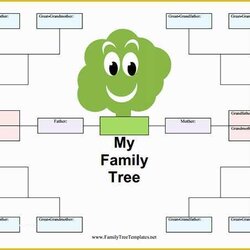 Wonderful Free Family Tree With Siblings Template Blank Fill Templates Of