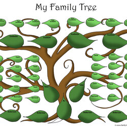 Matchless Printable Blank Family Tree To Make Your Kids Genealogy Chart Extended Aunt Artistic Large For
