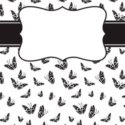 Peerless Black And White Butterfly Background With Place For The Text Or Binder Cover Printable Covers