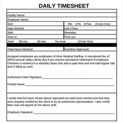 Fine Daily Templates Free Sample Example Format Download Template Sheet Employee Printable Work Weekly Basic