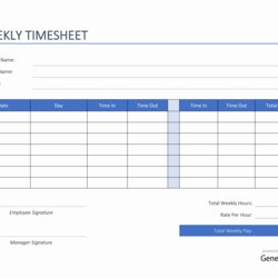 The Highest Standard Free Printable Weekly Template