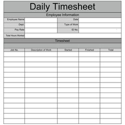 Daily Template Free Printable Templates Time Sheet