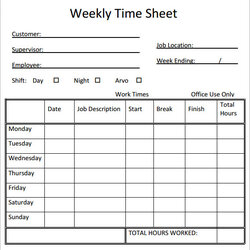 Spiffing Free Printable Weekly Shop Fresh Time Sheets Sheet