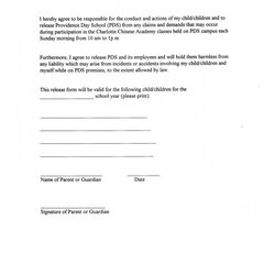 Superlative Liability Waiver Form Template Free General Release Sample Printable Templates Examples Owner