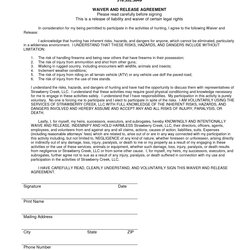 Tremendous Liability Waiver Template Free Printable Documents Sample Form Disclaimer Release Example