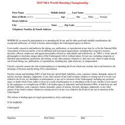 Sterling Printable Liability Waiver Form Templates And Letter Release Of