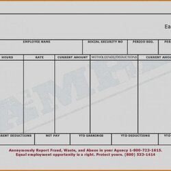 Spiffing Pay Stub Template Excel Astounding Clarity Highest