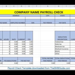 Splendid Pay Stub Template Excel For Your Needs Payroll Check Source